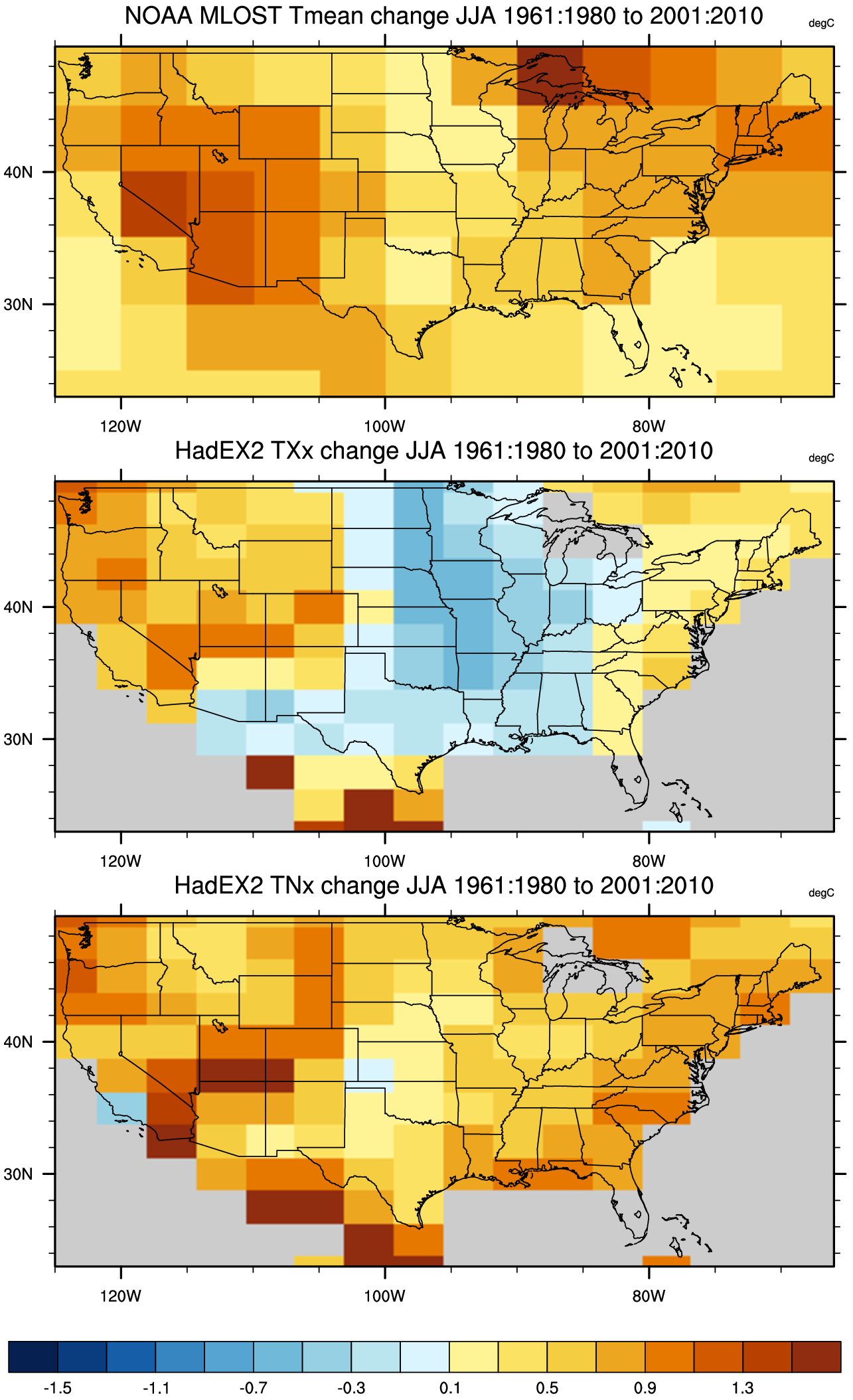 HadEX2: Gridded Temperature and Precipitation Climate Extremes Indices (CLIMDEX data)