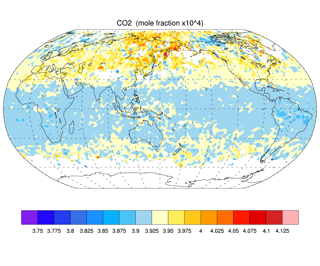 AIRS and AMSU: Trace Gases (CO2, CO, CH4, O3...); Level 3