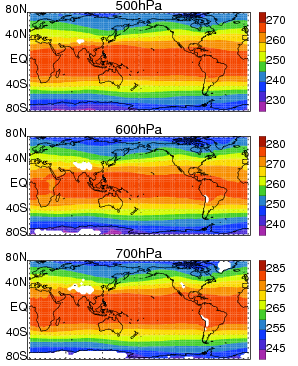 AIRS and AMSU: Tropospheric air temperature and specific humidity