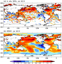 SST data: NOAA Extended Reconstruction SSTs, version 3 (ERSSTv3 & 3b)