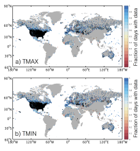 GHCN-D: Global Historical climatology Network daily temperatures