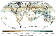 HadISDH Long Term Trends in Relative Humidity (1973-2023)