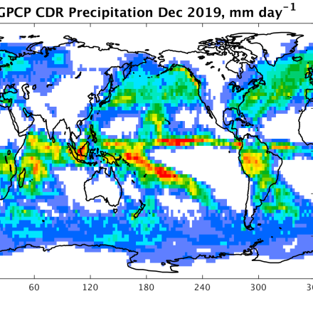 GPCP V2.3 Monthly analysis for December 2019 (contributed by JJ Wang)