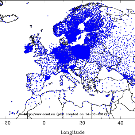 E-OBS: High-resolution gridded mean/max/min temperature, precipitation and sea level pressure for Europe & Northern Africa