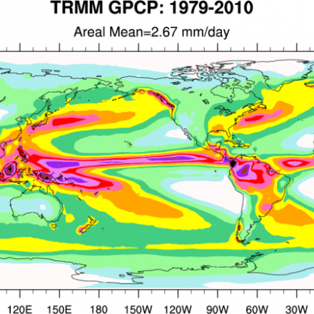 Climate Data Guide Image: GPCP annual mean climatology