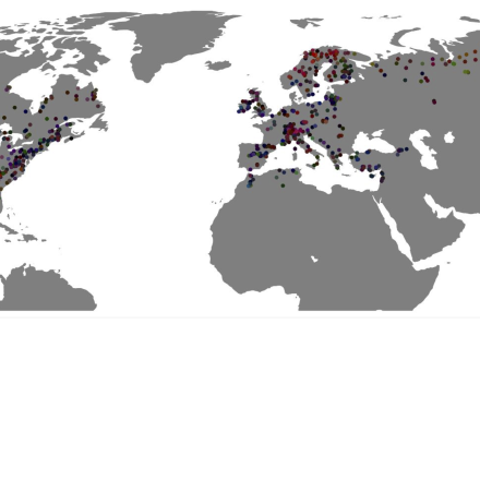 Map showing the imprint of seasonal climate within tree-ring widths. From St. George and Ault (2014).