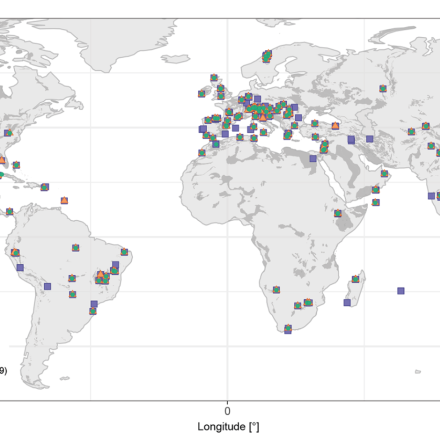 Cave sites included in the SISAL databases (v1, v1b and v2).