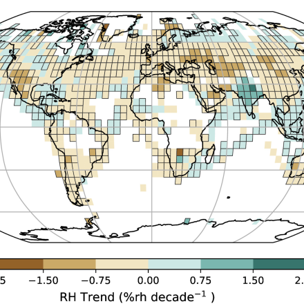 HadISDH Long Term Trends in Relative Humidity (1973-2023)